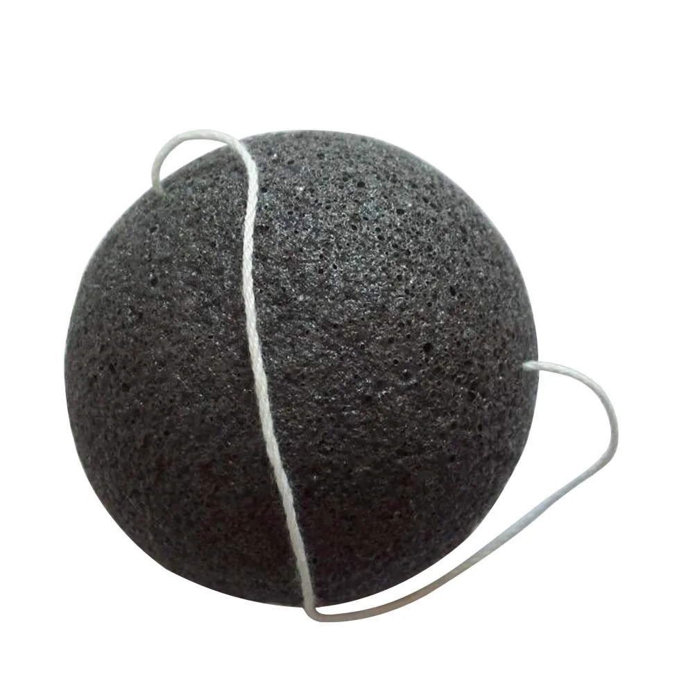 6 Pcs Bamboo Charcoal Sponge Facial Clean Cleaning Sponges Porous Wash Round