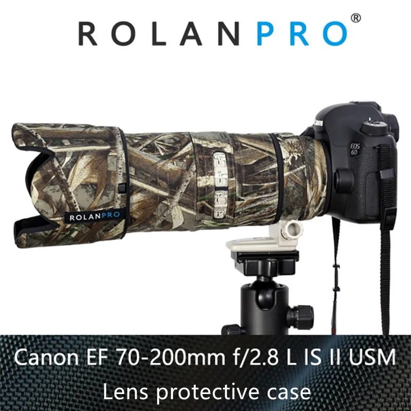 

ROLANPRO Waterproof Lens Cover for Canon EF 70-200mm F2.8L IS II USM Camouflage Lens Clothing Rain Cover Guns Case Coat