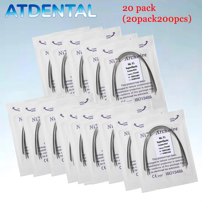 

200 шт., стоматологические проволоки NiTi Arch, суперэластичная ортодонтическая проволока, материал для брекетов для зубов для стоматологов