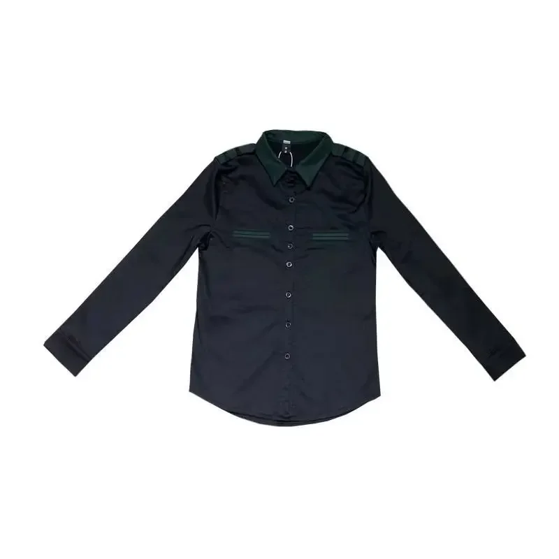 Spring Summer Korean Fashion Patchwork Elegant Shirt Female Long Sleeve Slim Blouse Top Women All-match Bottomiong Cardigans