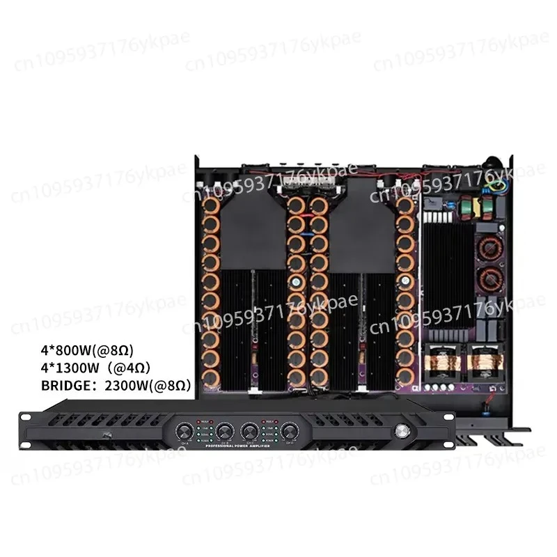 MIA-DB408 4 * 1800W Digital Audio Power Amplifier Professional Class D DJ Audio Amplifier System for Bridge 5300W 8Ω