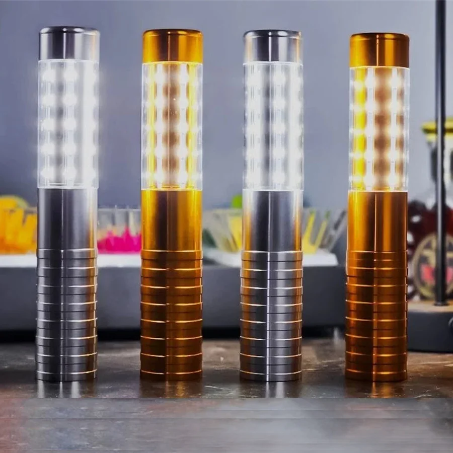 يده ستروب أضواء زجاجة شمبانيا سباركلرز led ستروب باتون زجاجة خدمة أضواء ل نادي بار الزفاف KTV ديكور الحفلات