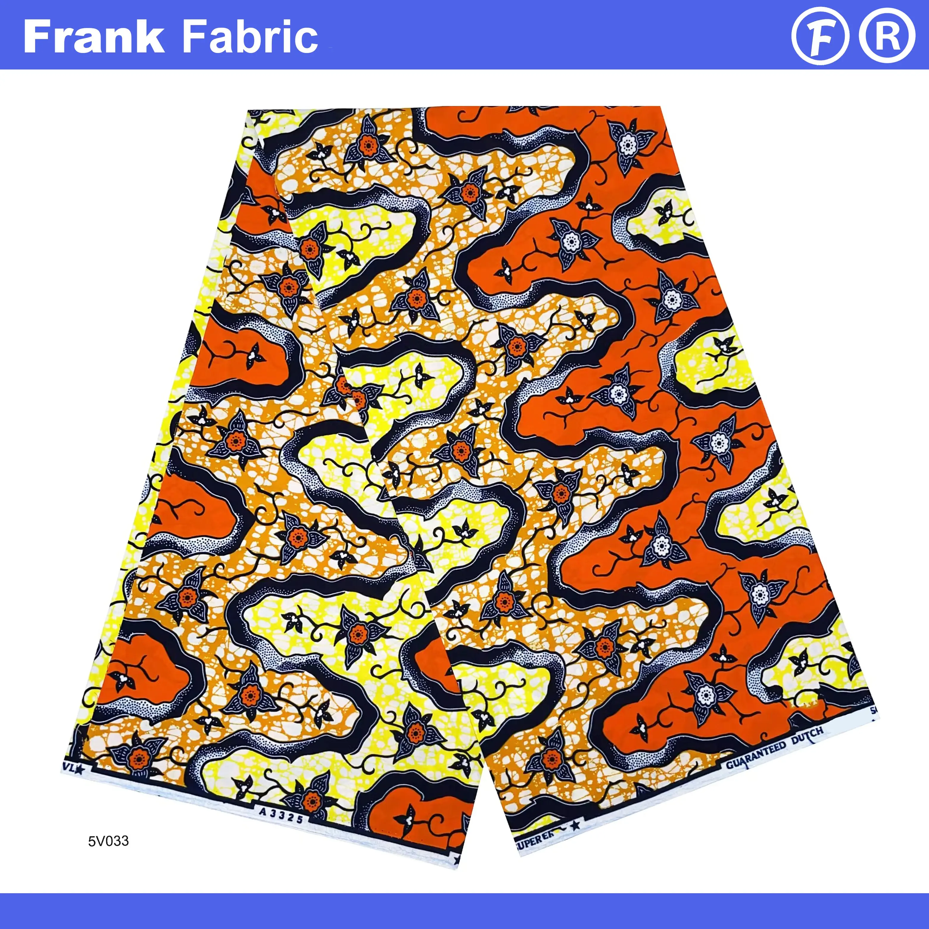 

Hollandais ткань с африканским восковым принтом, 6 ярдов, 100 хлопок, высокое качество, голландская ткань Анкара, батик для платья, бизнеса FF2507.016