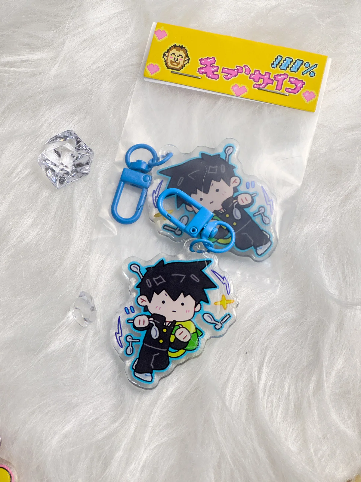 Anime Game Mob Psycho 100/Mobu Saiko HyakuONE Reigen Arataka Kageyama Shigeo Cosplay Keychain Pendant Cartoon Widget Gift