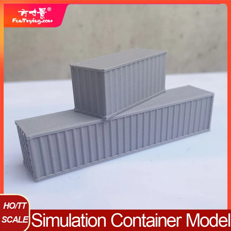 1pc HO Scale 1:87 40ft/20ft/10ft Shipping Container 40\' Cargo Box Model Railway Layout