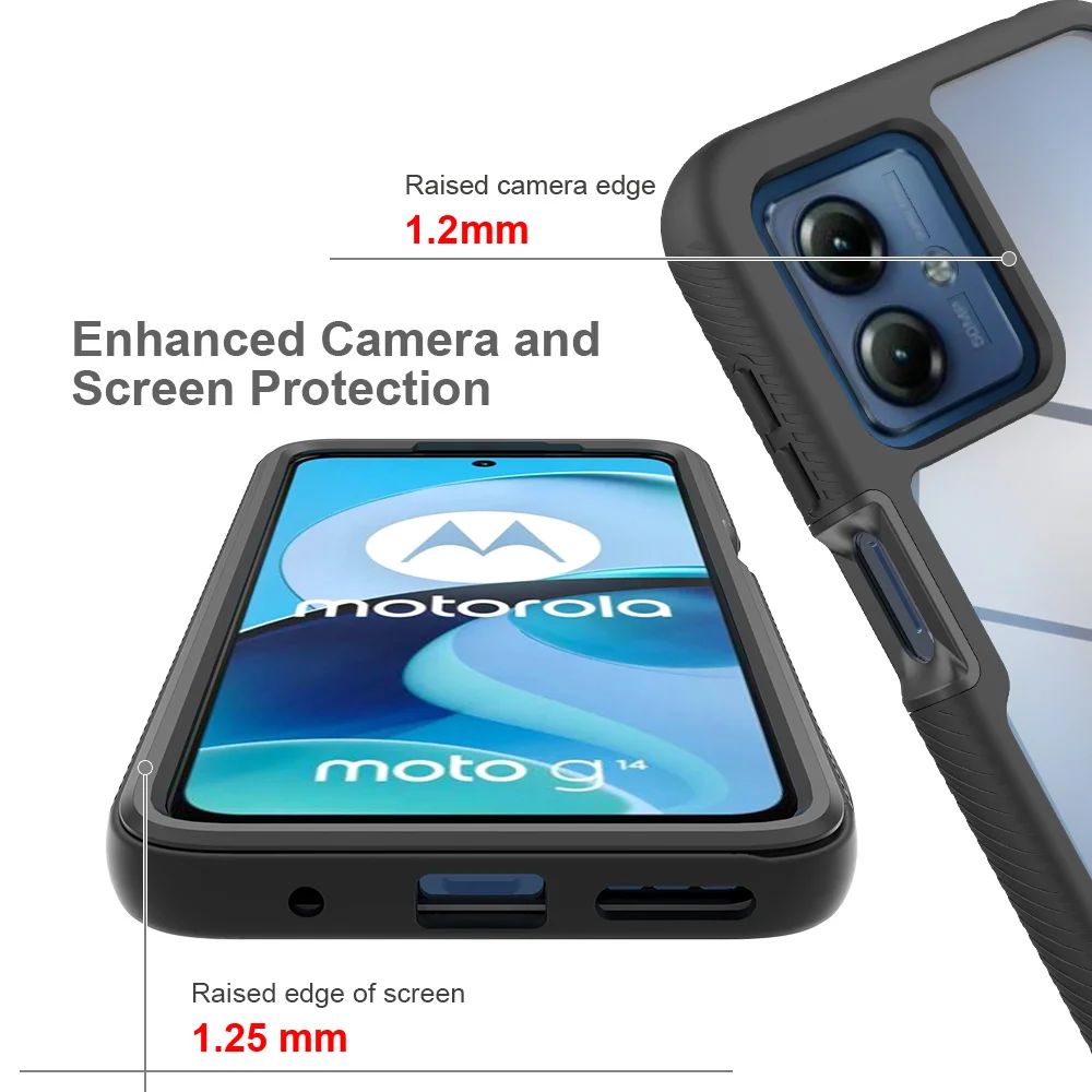 For Motorola Moto G14 G53 G23 G13 G82 G62 G52 G42 G32 G22 E20 E13 G60S G31 51 71 50  Case Hard HD Transparent Protect Back Cover