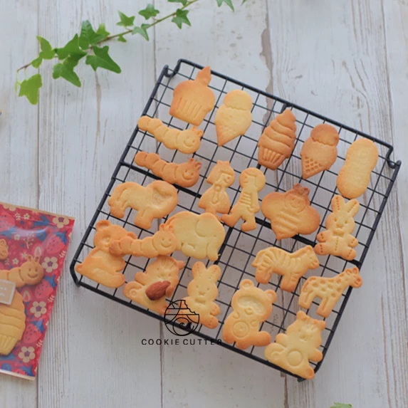 مجموعة قوالب خبز كرتونية يابانية رائعة لحيوانات الغابات الراكون الباندا آيس سي آر كوكي بسكويت Pr مجموعة لطيفة للغاية #4