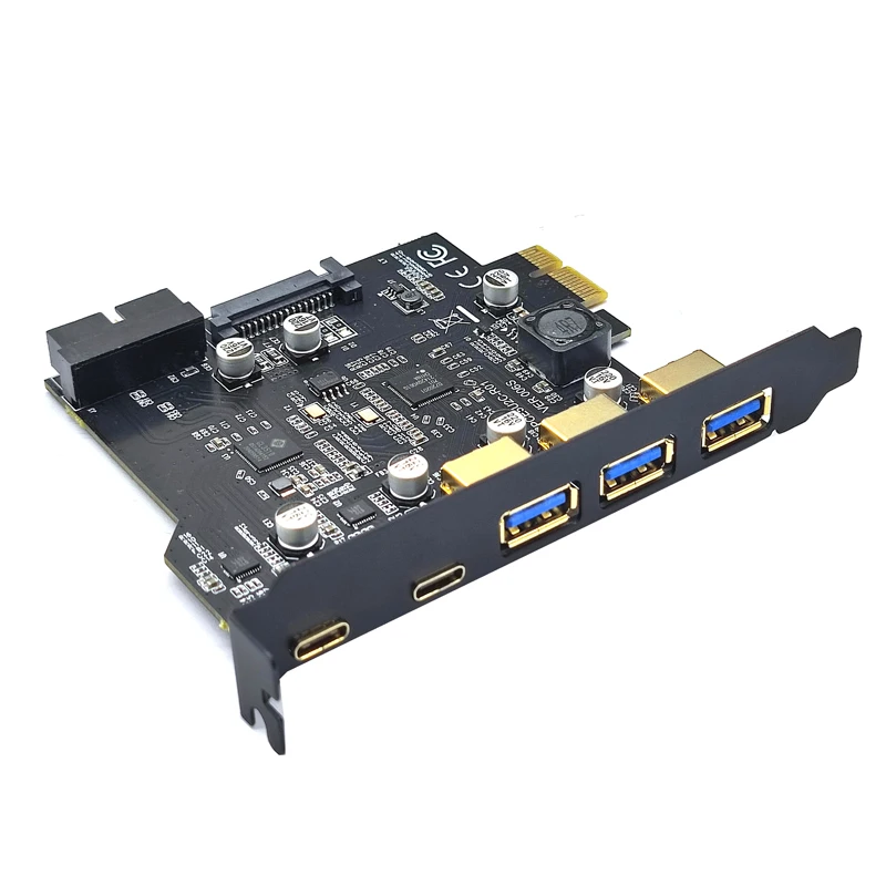 ประเภท C USB 3.2 Gen2การ์ด PCIE Hub USB 3.0 PCI Express บอร์ด PCI-E PCI E USB 3อะแดปเตอร์ Multiplier USB3 3.1 Controller Riser Cards