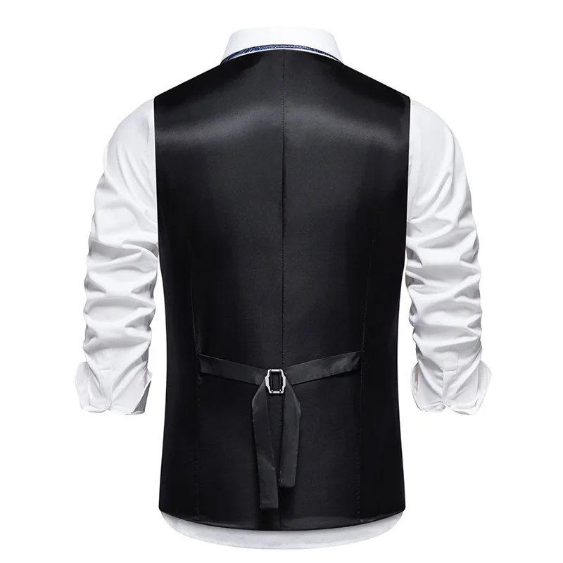 Heren Rode Casual Jurk Pak Vest Slim Fit V-Hals Zakelijk Formeel Vest Heren Feest Diner Bruiloft Prom Smoking Gilet Homme