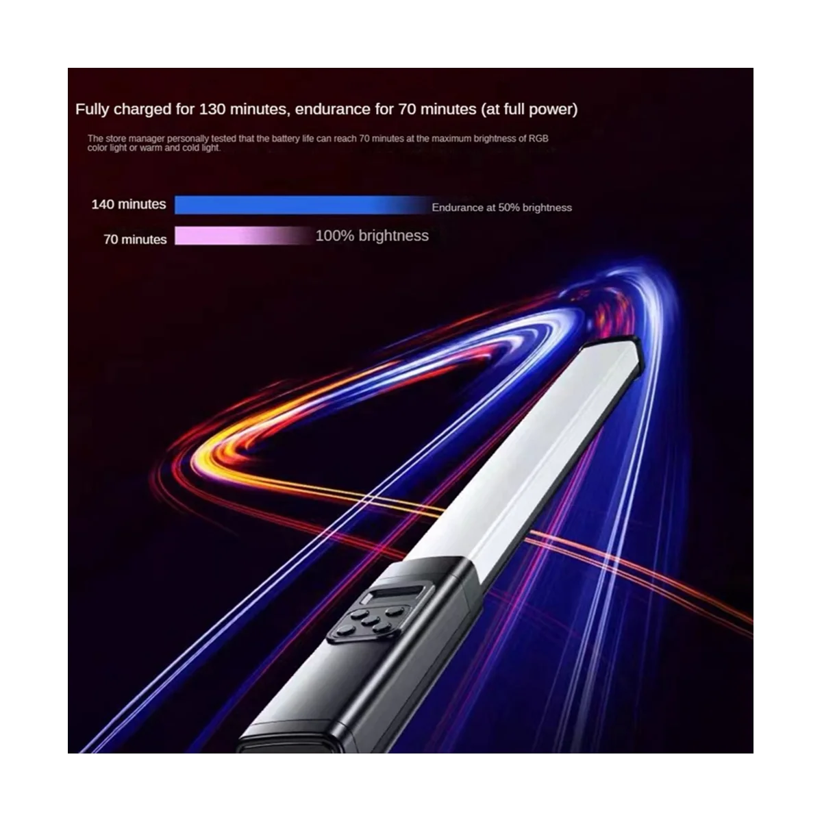 Barra de luz LED RGB para vídeo, Control remoto 3000K-6000K, 18 tipos de cambio de modo de luz, para filmación de Vlog