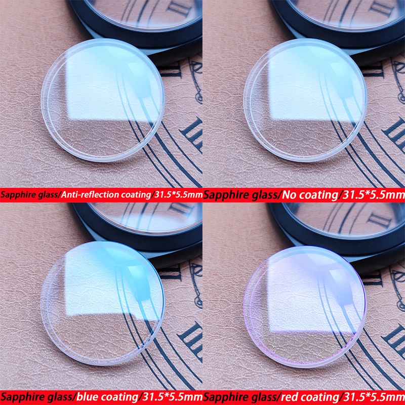 Sapphire Glass AR Coated Watch Mirror Accessories Diameter 31.5mm Scratch Resistant Crystal Mirror Watch Repair Parts