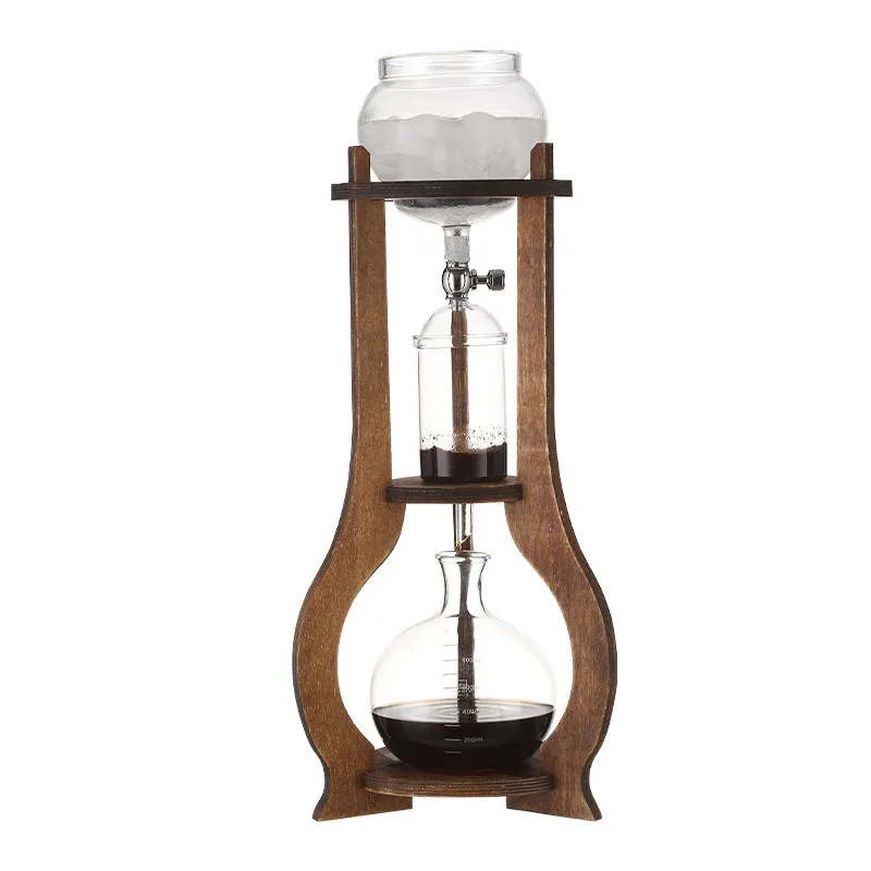 

Ice drop coffee pot Cold pot Wooden hand coffee set Ice coffee brew pot Drip type