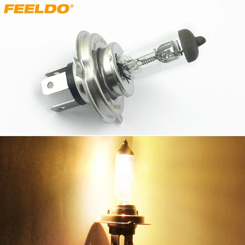 Warm White Auto H4 DC 24V 100W Halogen Bulb Truck Bus Headlight Foglight Driving Lamp 3000K