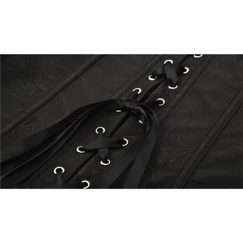 Женский корсет на шнуровке, топ, готический парчовый жаккардовый сексуальный бюстье с завышенной талией и оборками, лиф в стиле Ренессанс, формирователь тела, нижнее белье