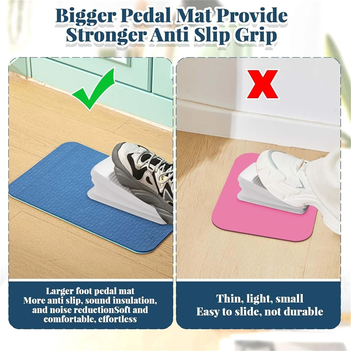 2 шт., коврик для глушителя швейной машины, коврик для педали, коврик для швейной машины, уменьшает шум вибрации, нескользящий синий, хит продаж