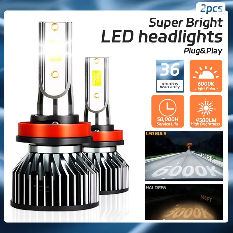 

Car Fog Light Bulbs H1 H4 H7 H11 9005 9006 9012 Super Bright LED Car Headlight Bright Light Auto Accessories Waterproof