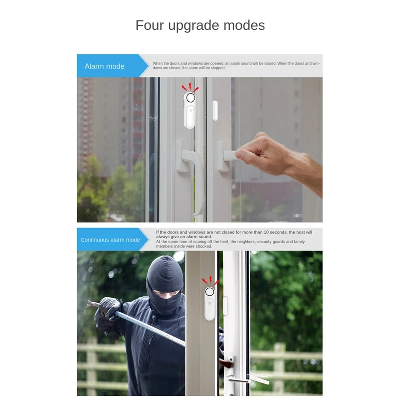 Porta inteligente e janela Sensor para casa, detectores de porta, alarmes anti-roubo, alarme aberto, 1 conjunto
