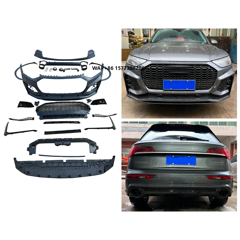 

RSQ5 Car Modification New Front and Rear Bumper Body Kit with Grille Car Upgrade for 2021-2023 AD Q5/Q5L