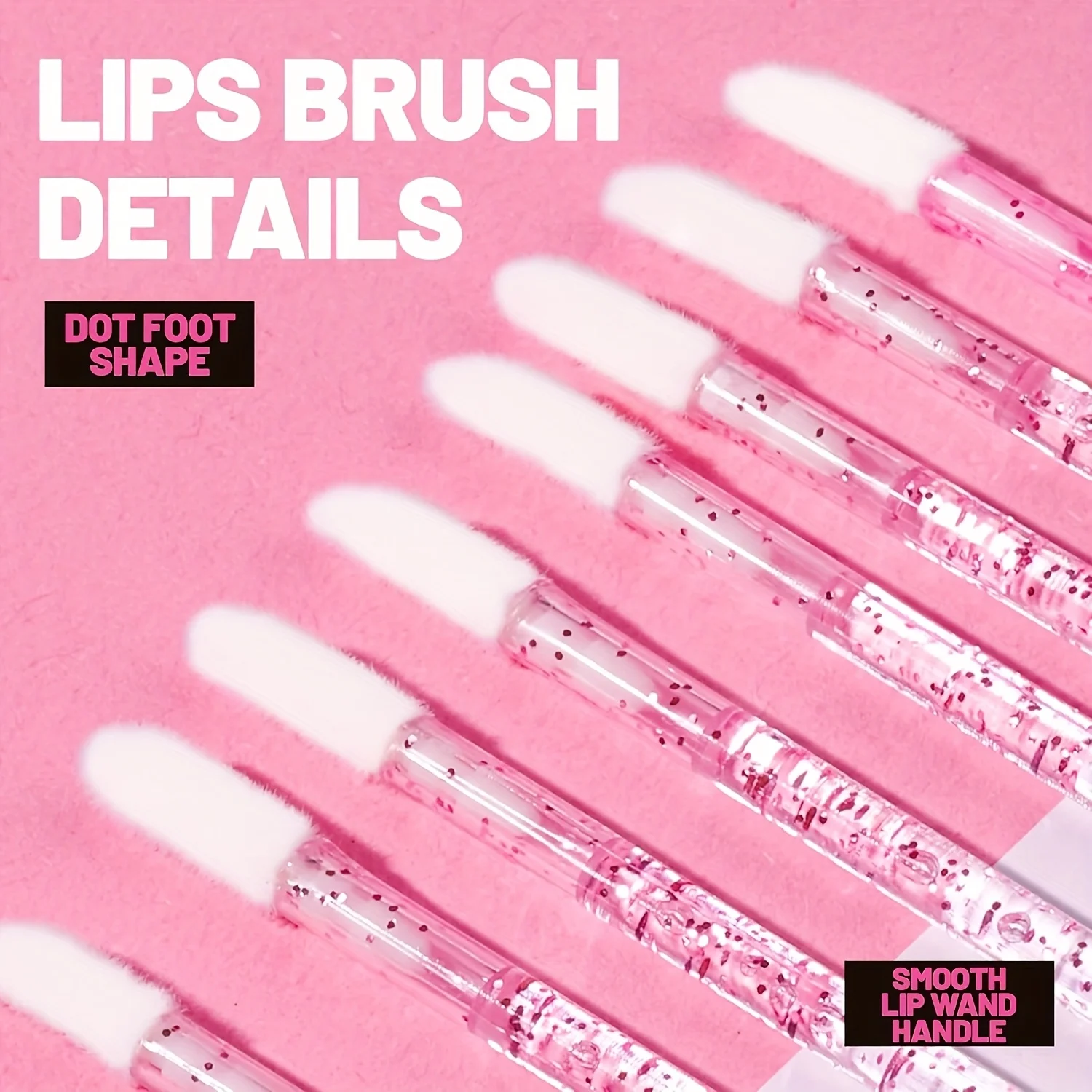 100 قطعة من فرش الماسكارا، فرشاة تمديد الرموش ذات الرأس المزدوج، عصا سوداء للعين الوردية وأداة توزيع أحمر الشفاه #6