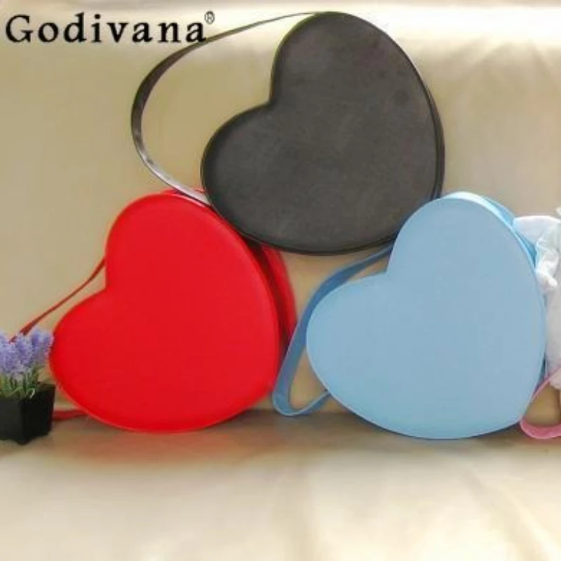 

Sweetheart Girl Japanese Original Lolita Original Elegant Handbag Love Shape Daily Commuter JK Uniform Shoulder Bag