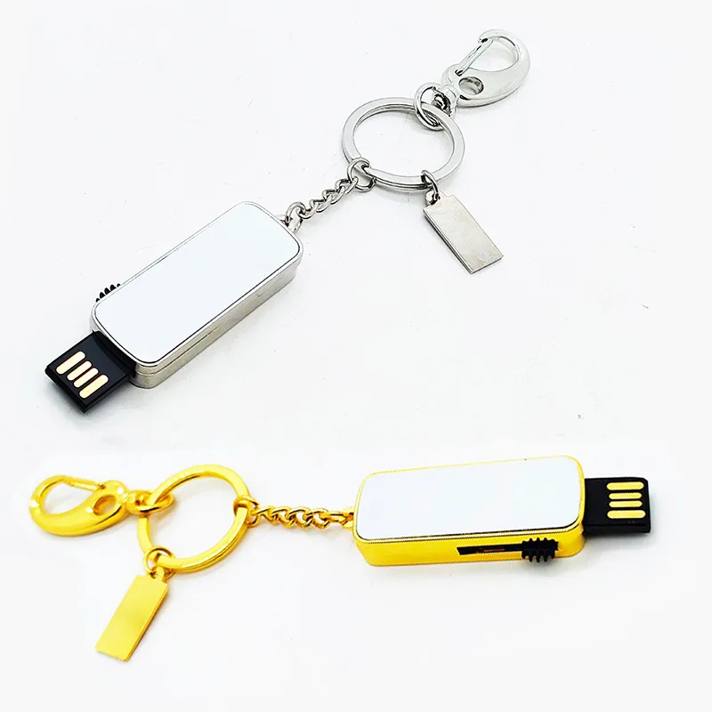 Free Shipping 10pcs/Lot Sublimation Blank Usb Flash Drive Keychain ​Gifts Heat Transfer Printing DIY Gift