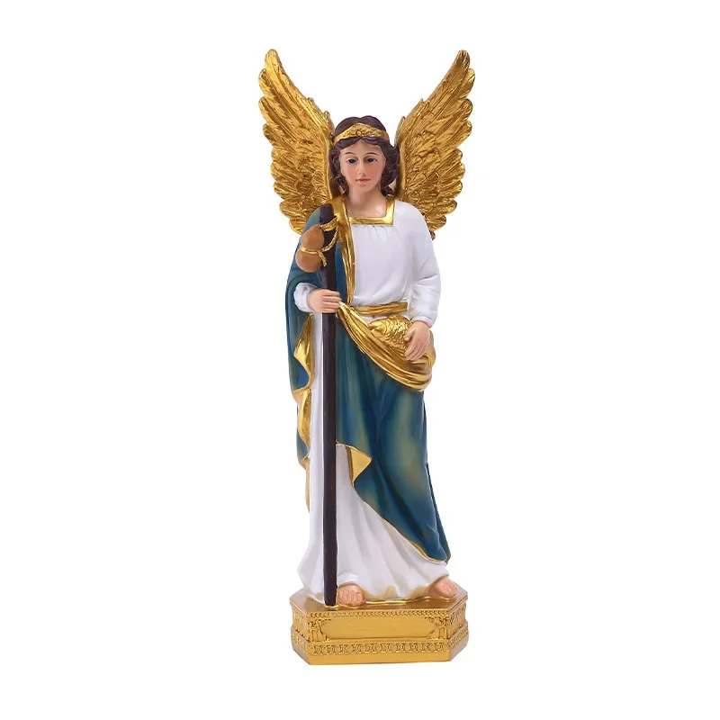 Classical Saint Raphael Saint Gallen Angel Statue Ornaments Christmas Gift Resin Crafts