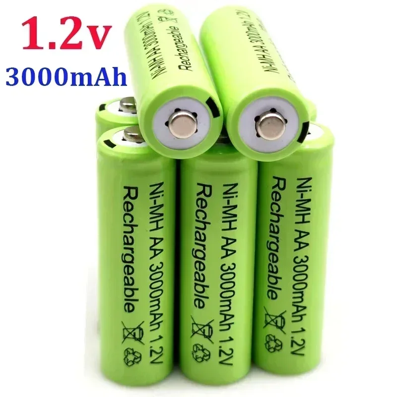 1,2V 3000 mAh NI MH AA Pre-cargado bateras recargables NI-MH recargable AA batera para juguetes micrfono de la cmara