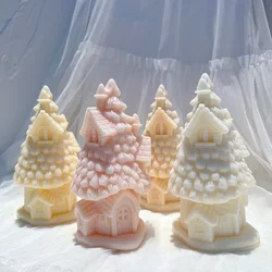 Christmas Grand Spruce Lodge Silicone Candle Mold Dinner Soy Wax Silicone Mould Christmas Decor Christmas Tree Silicone Mold