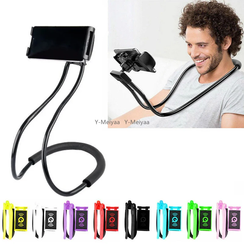 

Lazy Neck Necklace Bracket Bed Phones Holder Stand 360 Degree Tablets Clip Holder Universal Flexible Mobile Phone Holder Hanging