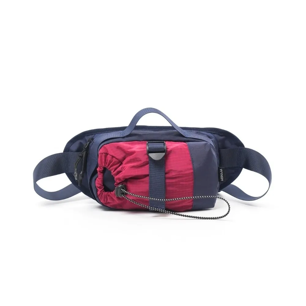 Water Bottle Holder Water Bottle Waist Bag Waterproof Color Blocking Climbing Water Bottle Bag Large Capacity 6 Colors Sling Bag