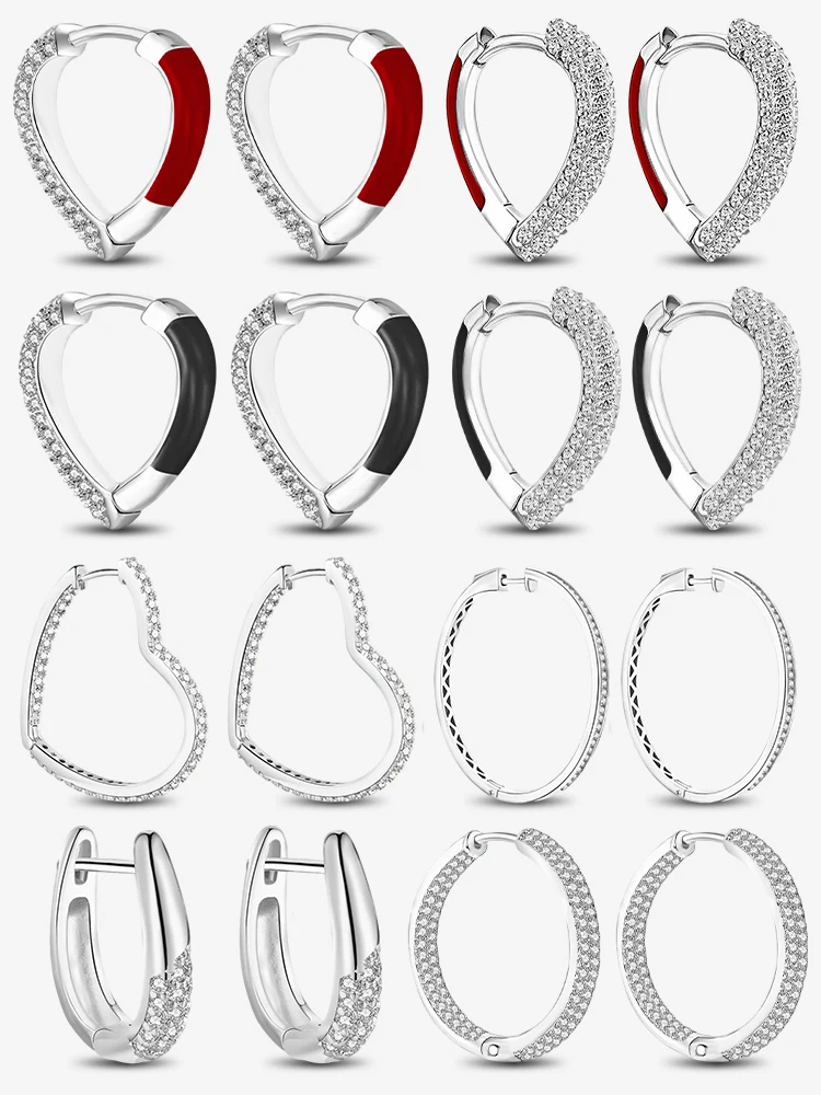 

Серьги из стерлингового серебра 925 пробы, классические модные серьги с круглым цирконом в форме сердца для женщин, роскошные ювелирные изделия высокого качества для помолвки и свадьбы