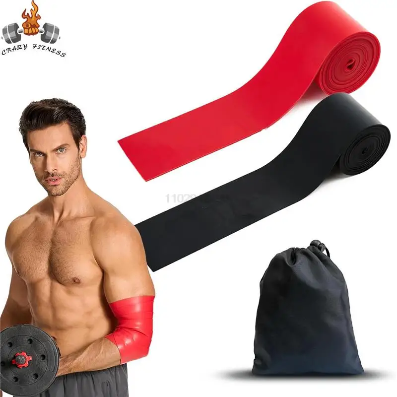 2 Pack Floss Bands Exercise Wraps with Bag for Muscle Compression, Pain Relief, Accelerate Recovery & Promote Flexibility