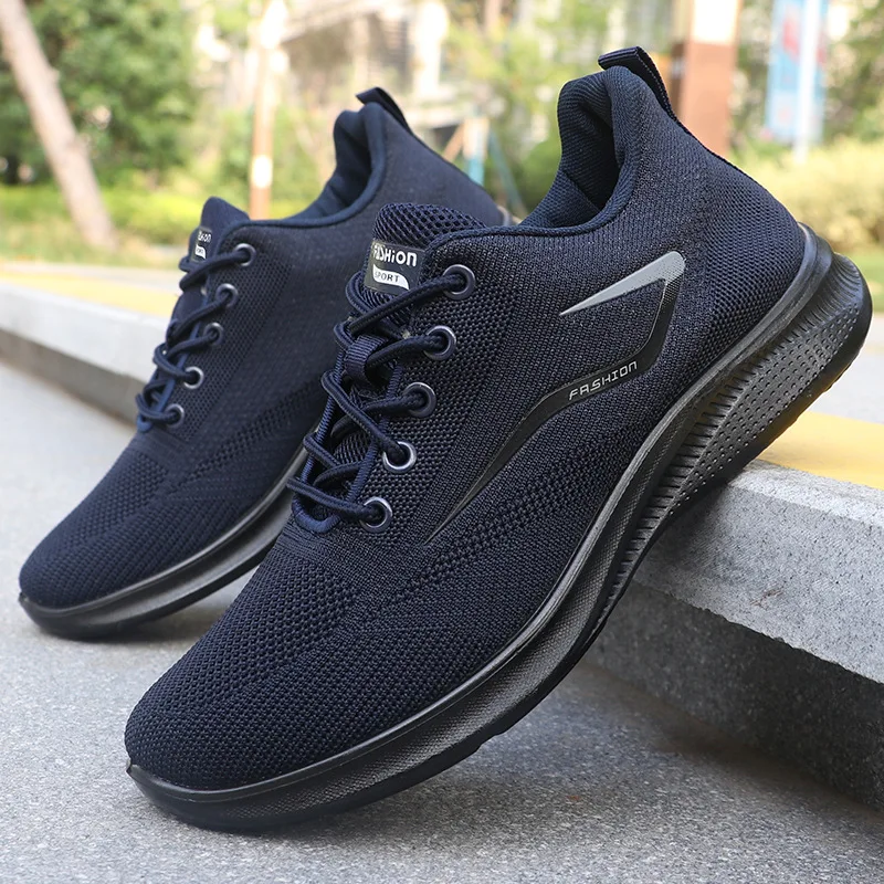 Foreign trade fly-knit men's shoes for spring cross-border salesshoes Wholesale men's casual shoes, polyurethane breathable mesh