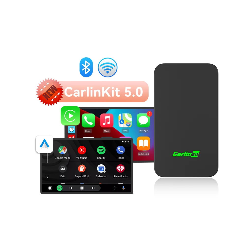 Carlinkit 5.0 2 в 1, беспроводной автомобильный игровой адаптер, стерео AI Box, Android Auto Carplay Para Motos, мотоцикл, GPS с Carplay