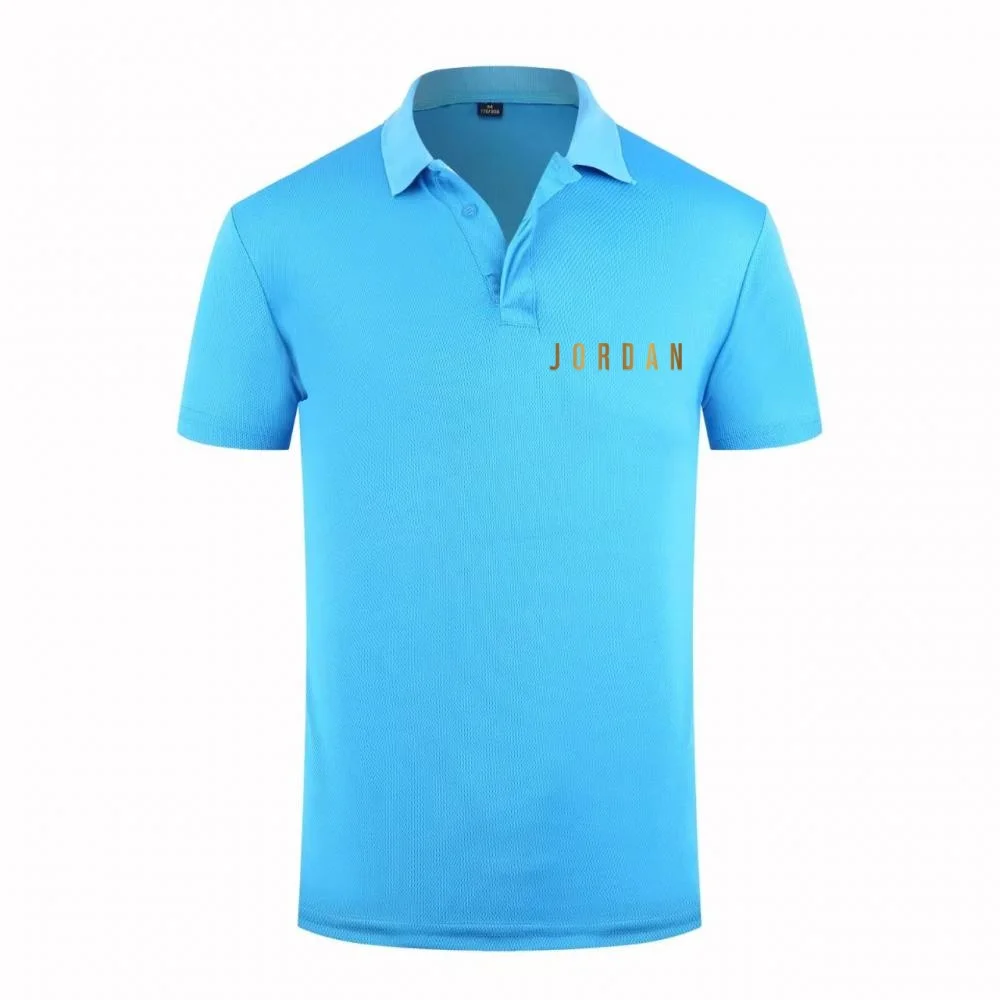 Camiseta polo con logo Jordan para hombre, manga corta, informal, transpirable, para aficionados al baloncesto