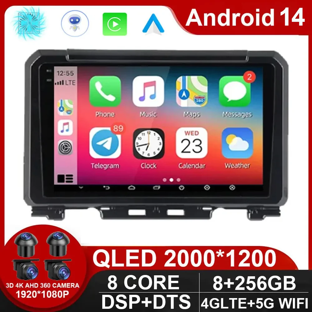 

Android 14 Car Radio Stereo For Suzuki Jimny JB64 2018 - 2021 Multimedia Navigation GPS Video Player DSP Wireless Carplay 4G