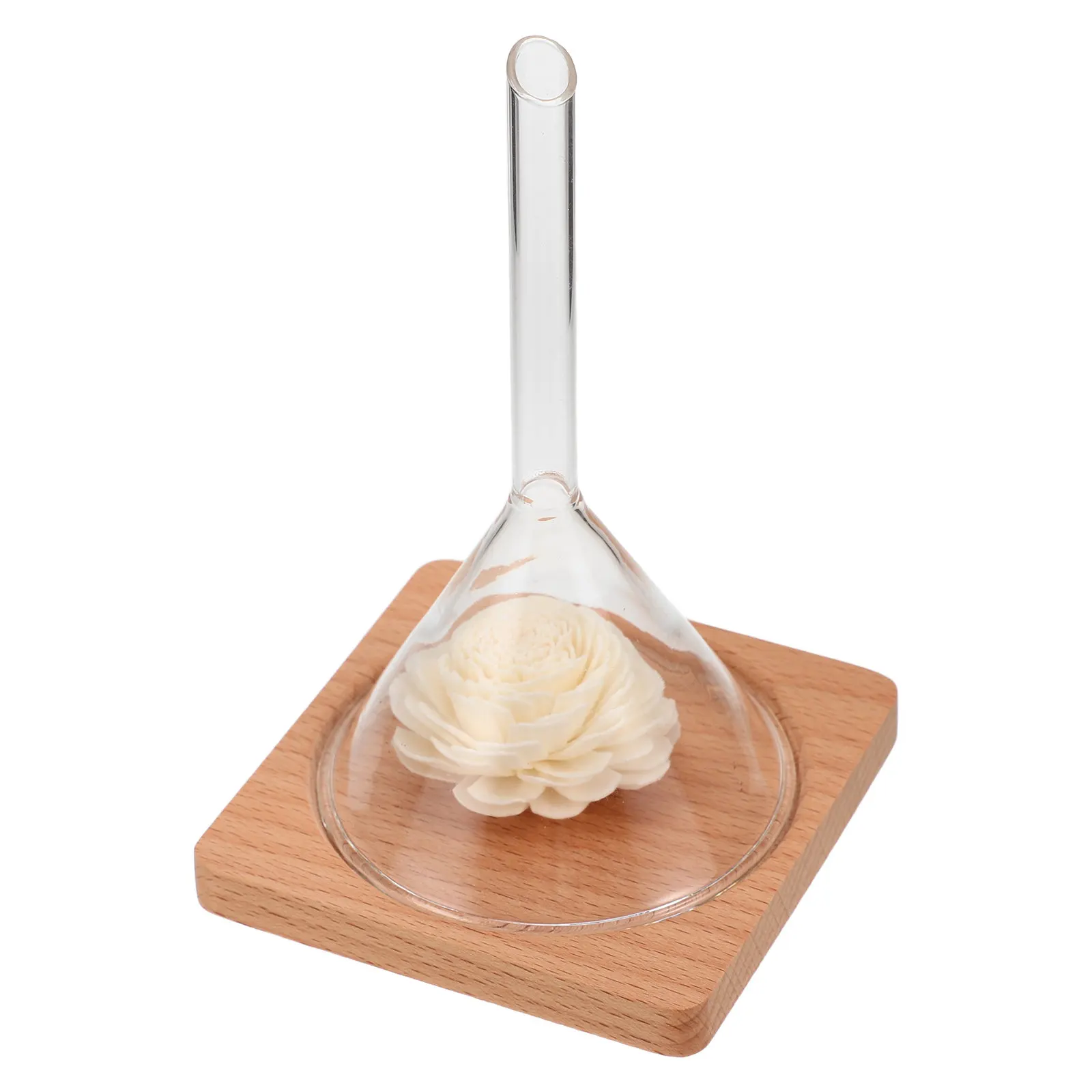 1Set Glass Fragrance Tester Flower and Funnel Stable Perfume Smelling Kit for Spa Salon Exhibition Aroma Diffuser Essential Oils