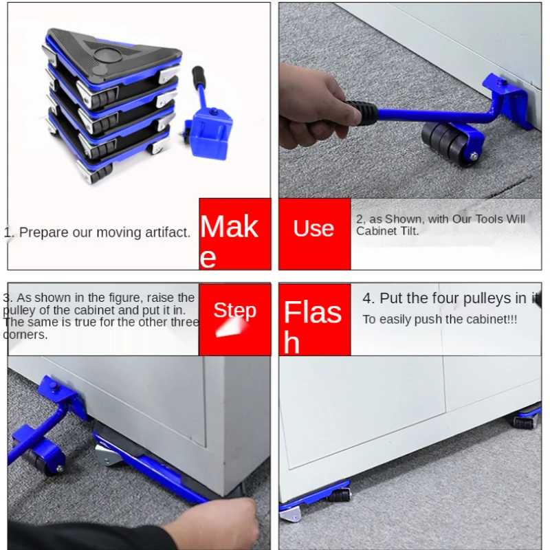 Outil de levage de roue universel mobile, élévateur triangulaire portable, outil de levage rapide, outils de levage industriels, 5 pièces