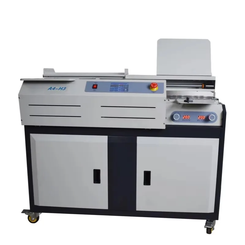 A4-H3 Intelligent PLC Control Variable Frequency Hot Melt Book Binder Perfect Glue Binding Machine With Side Glue