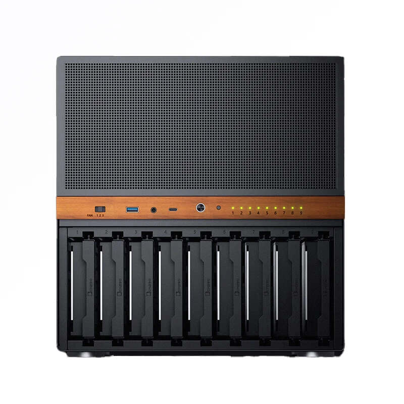 Jonsbo N6 PC Case NAS Host Box MATX Desktop Dual Power Supply 9 Hard Drive Slots Support 240 Water Cooling ITX Computer Case