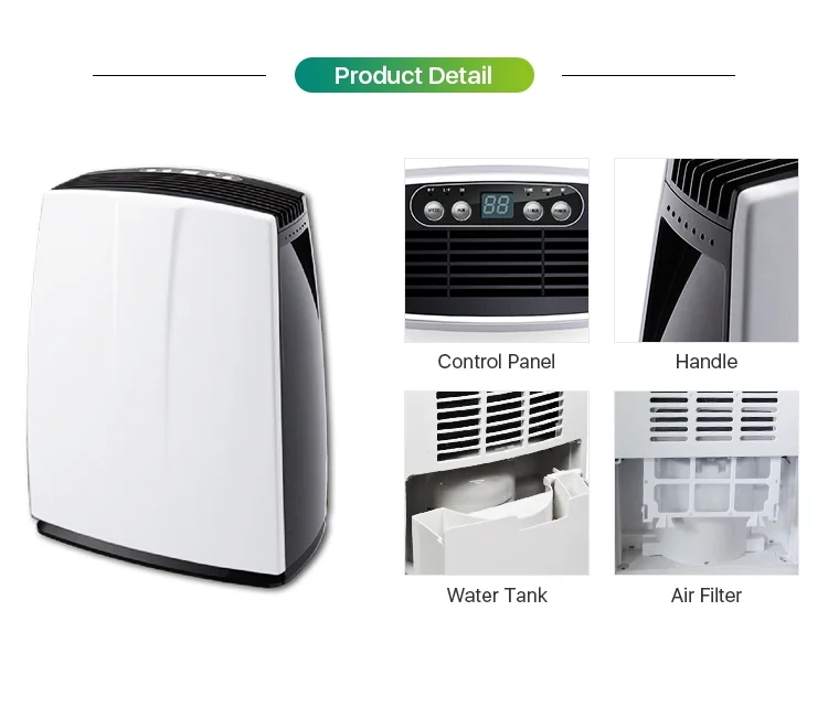 スマートUSB空気清浄除湿機、取り外し可能な水タンク付き小型ポータブル除湿機（家庭用）