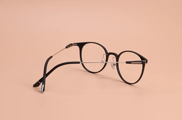 Fashion TR90 women myopia glasses black Nearsighted Glasses round lens frame prescription glasses lens degree -1.00 to -6.00