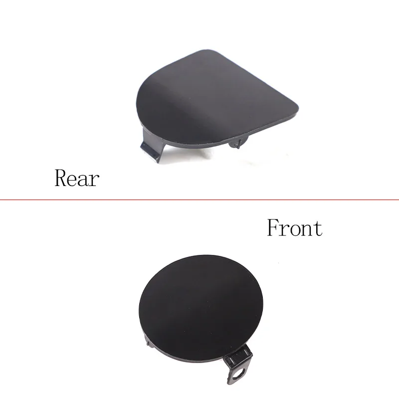 ABS Black For Fiat 500 2016-2024 Car Front Rear Tow Hook Cover Tail Trailer Cap Trim Car Accessories