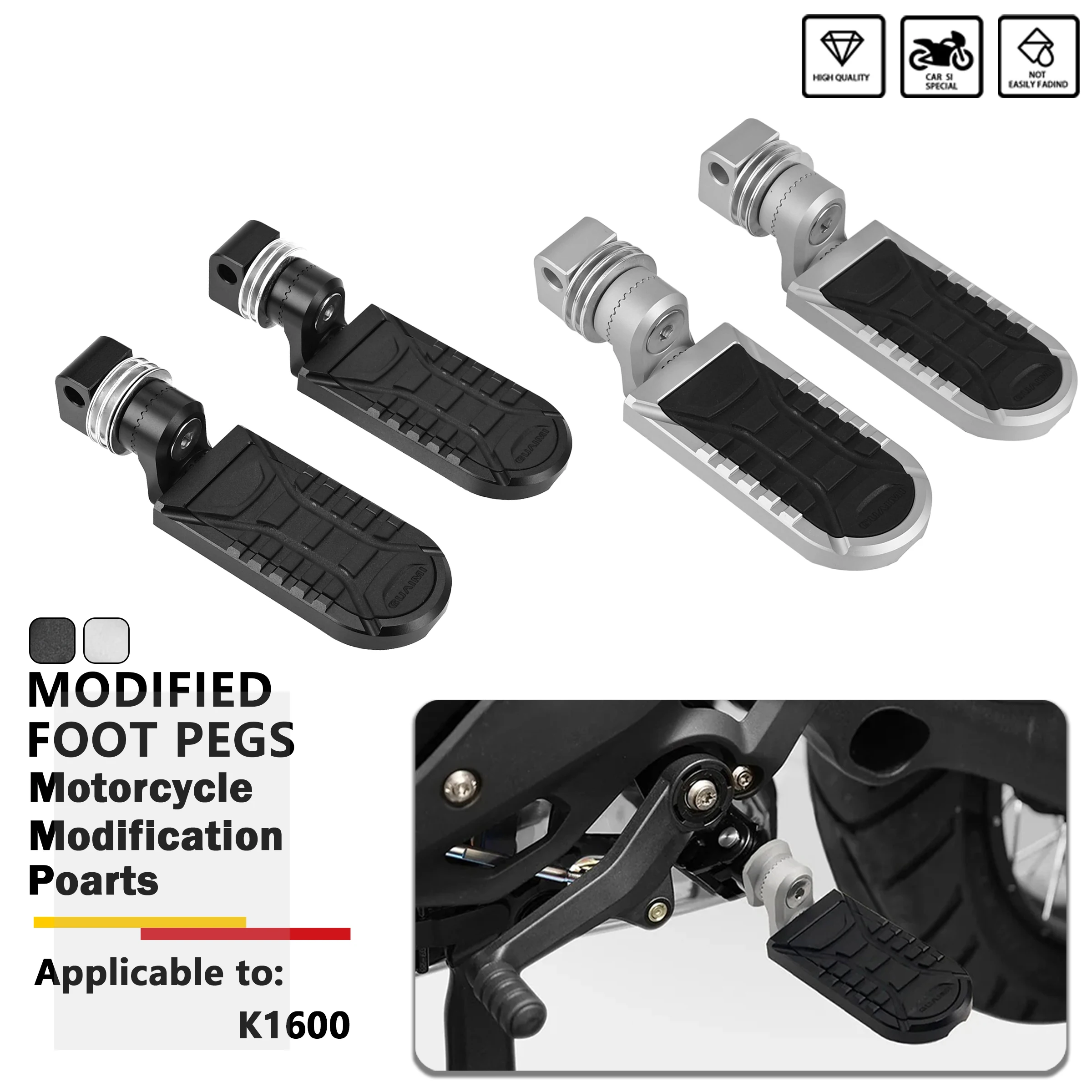 

Для BMW K1600B GT GTL K1600 Grand America Регулируемые задние подножки мотоцикла, педаль для BMW K1600GTL GT B, пассажирские подножки
