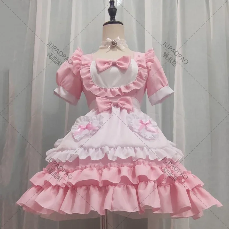 

Sexy Lolita pink maid dress Japanese sweet women kawaii dress role play costume Halloween party cosplay anime kawaii clothing