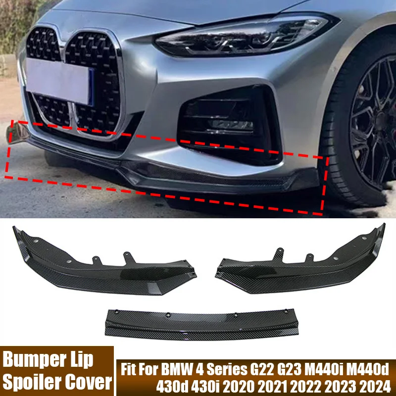 

Car Modification Accessories Front Bumper Lower Lip Spoiler Trim Cover For BMW 4 Series G22 G23 M440i M440d 430d 430i 2020-2024