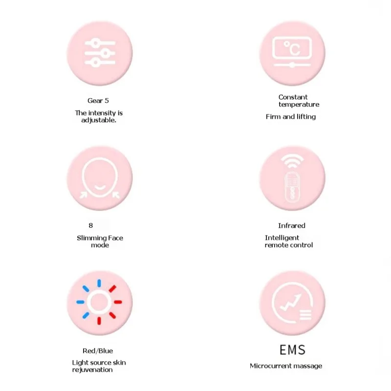 

【OFF SHELF】Массажер для лица V-Line с красной и синей светотерапией — водонепроницаемый, портативный дизайн