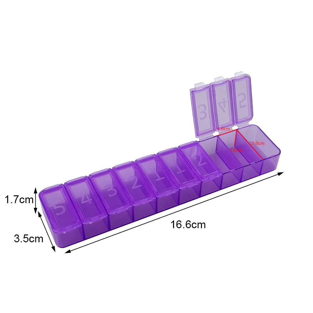 10 Slots Storage Box Transparent Plastic Organizer Dental Orthodontic Brackets Teeth Crown Nail Parts Jewelry Compartment Case
