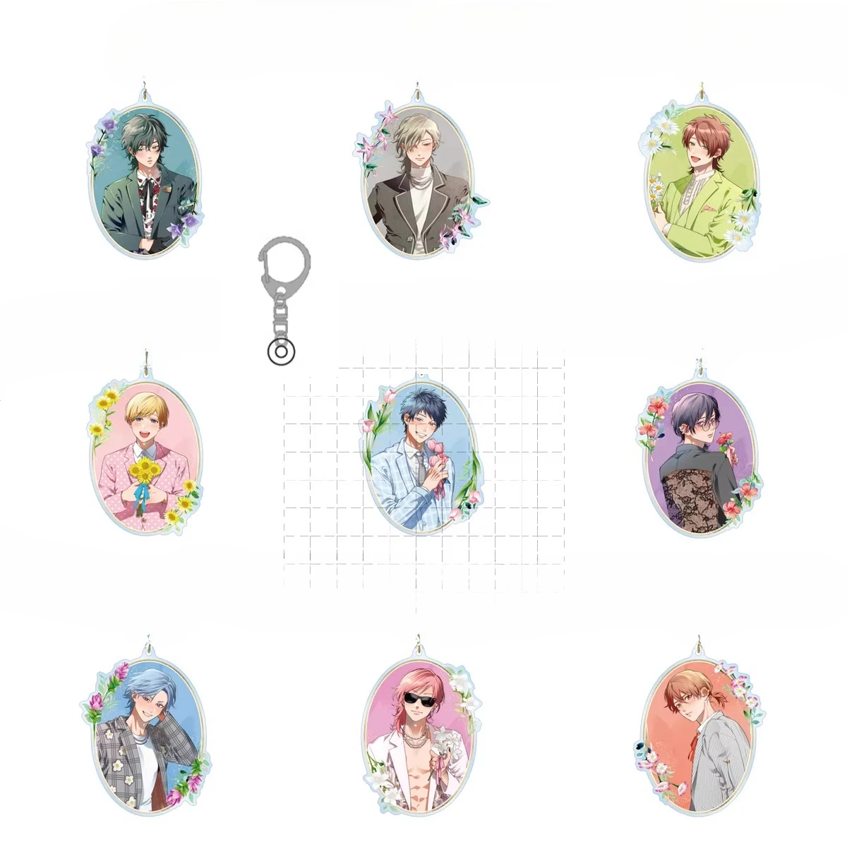 

Game Yaguchi Kyousuke Yuri Ayato Tamura Yui Akemi Keiichi Shikatani Itsuki Keychain Doll Anime Acrylic Keyring Pendant for Gift