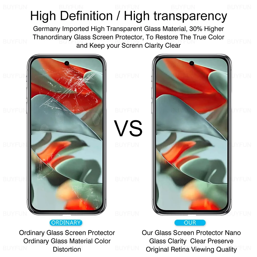 Protector de pantalla de lente de cámara Pixel9ProXL 8 en 1, cristal templado para Google Pixel 9, Pixel 9, Pixel 9 Pro, XL, HD